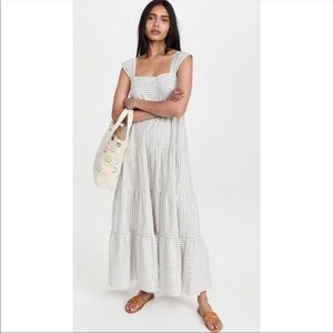 NWT Madewell Striped Tiered Maxi Dress